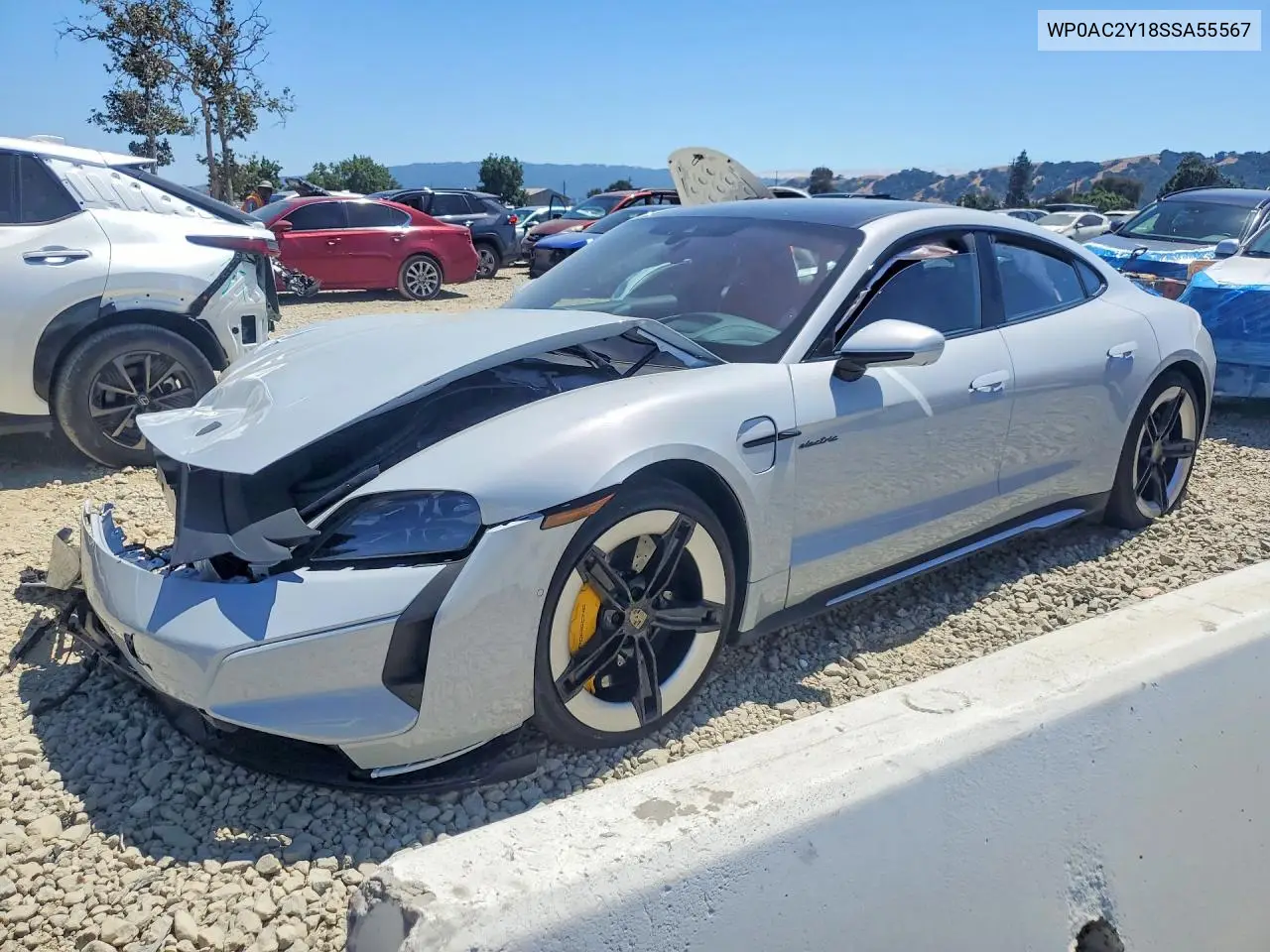 2025 Porsche Taycan Turbo VIN: WP0AC2Y18SSA55567 Lot: 58798466