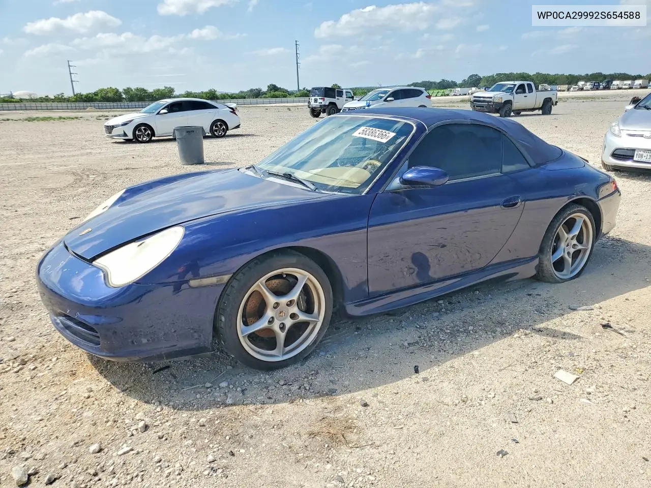 2002 Porsche 911 Carrera 2 VIN: WP0CA29992S654588 Lot: 58386366