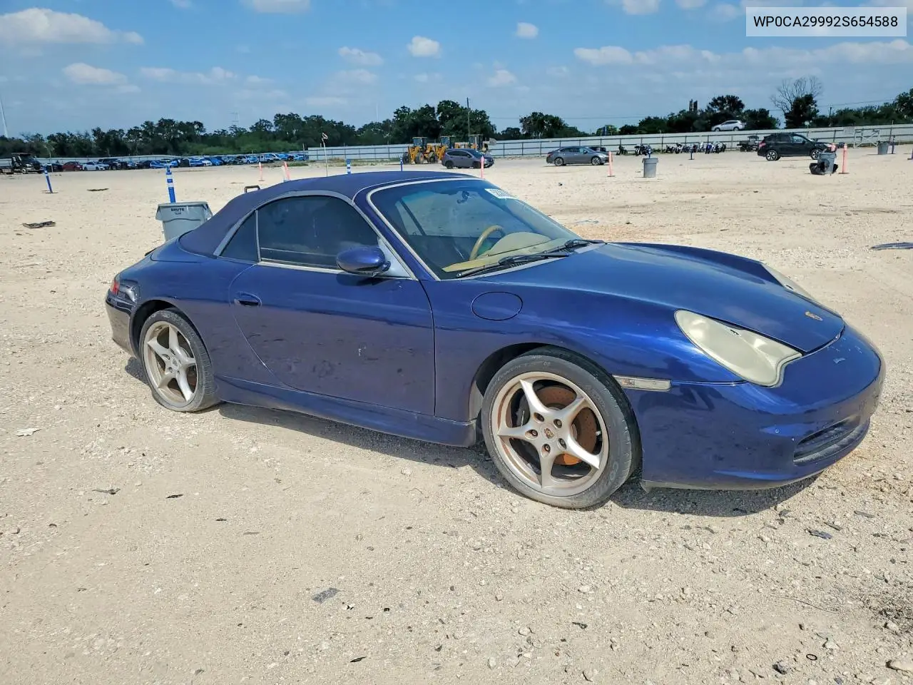 2002 Porsche 911 Carrera 2 VIN: WP0CA29992S654588 Lot: 58386366