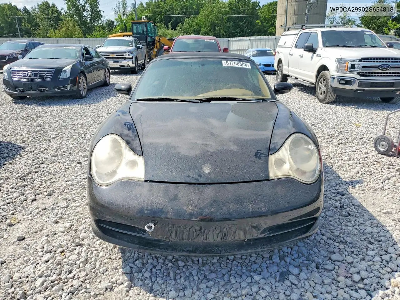 2002 Porsche 911 Carrera 2 VIN: WP0CA29902S654818 Lot: 61766806