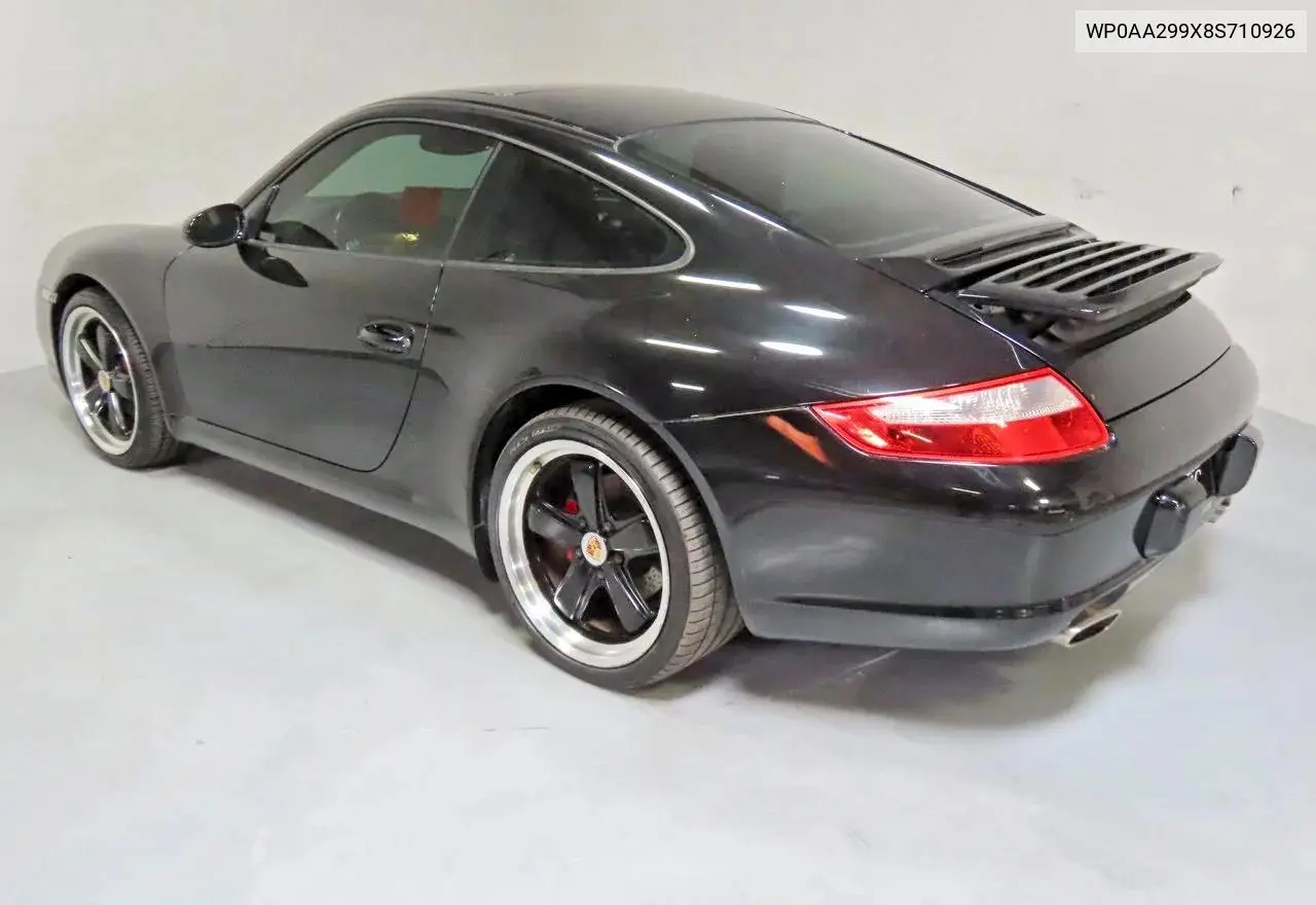 2008 Porsche 911 Carrera VIN: WP0AA299X8S710926 Lot: 57223376