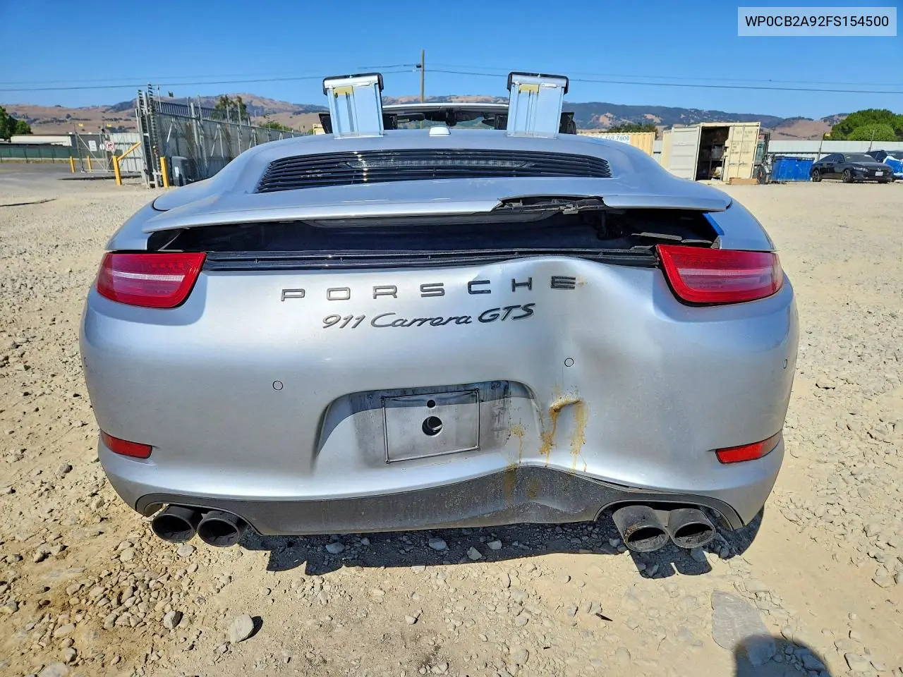 2015 Porsche 911 Carrera S VIN: WP0CB2A92FS154500 Lot: 58848106