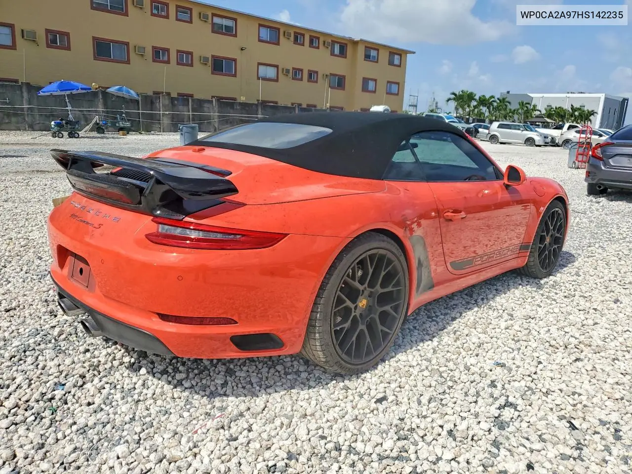 2017 Porsche 911 Carrera VIN: WP0CA2A97HS142235 Lot: 61700286