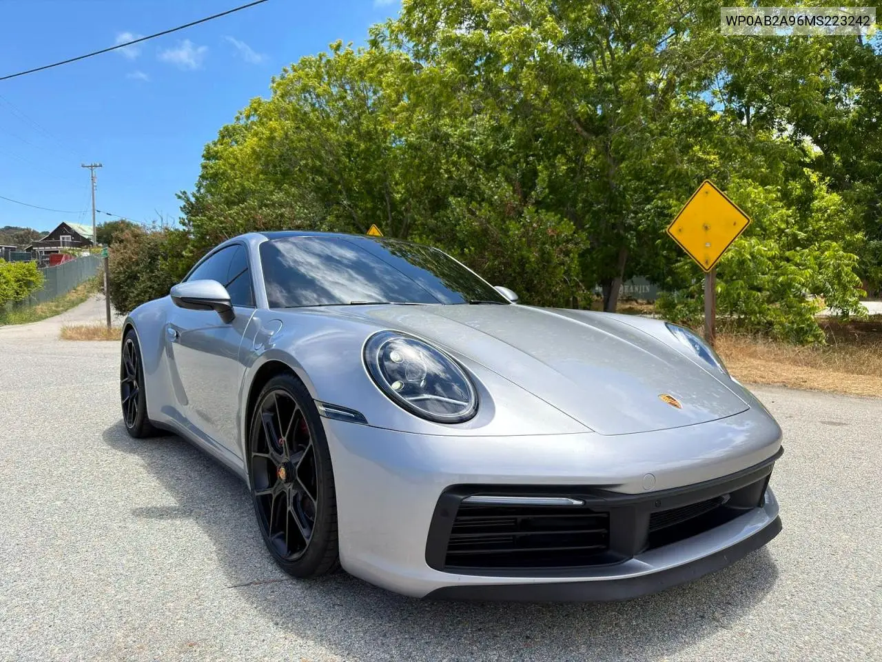 2021 Porsche 911 Carrera S VIN: WP0AB2A96MS223242 Lot: 85790805