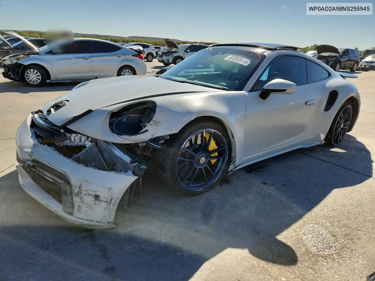 2022 Porsche 911 Turbo VIN: WP0AD2A98NS255945 Lot: 78606545