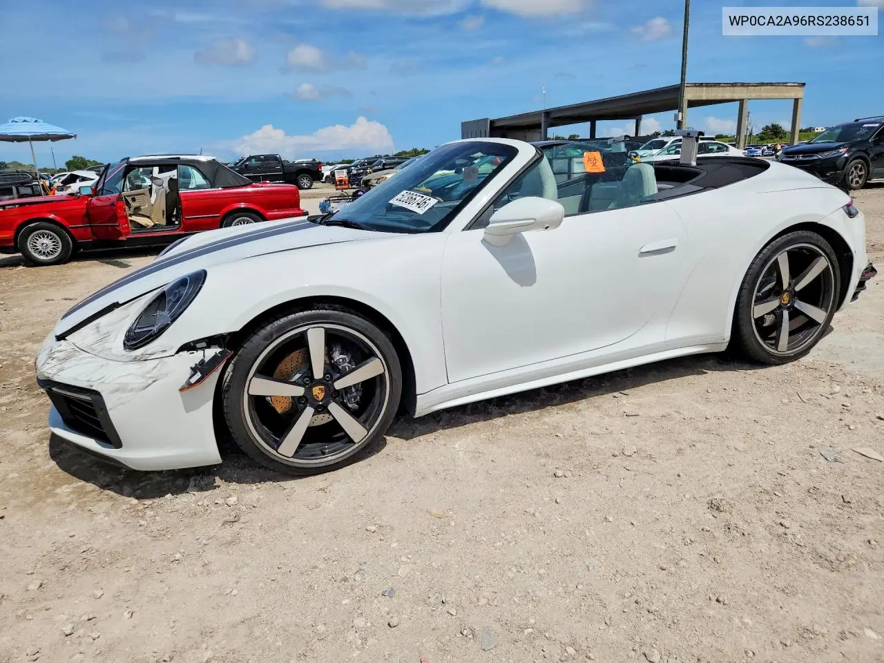 2024 Porsche 911 Carrera VIN: WP0CA2A96RS238651 Lot: 52366746