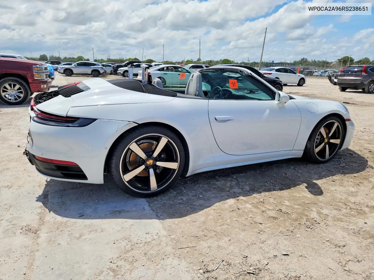 2024 Porsche 911 Carrera VIN: WP0CA2A96RS238651 Lot: 52366746