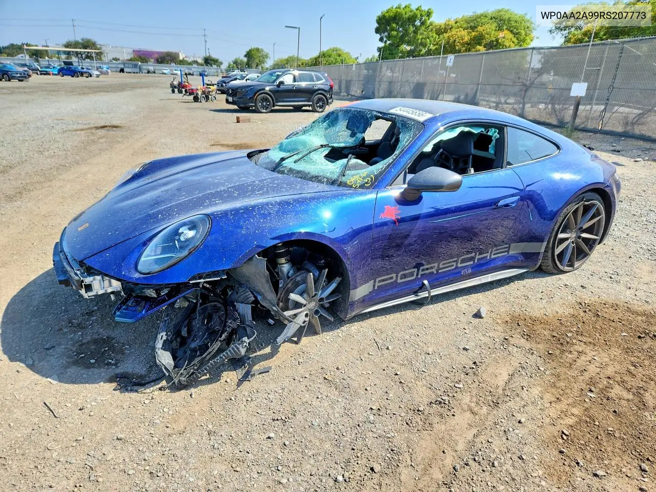 2024 Porsche 911 Carrera VIN: WP0AA2A99RS207773 Lot: 54445656
