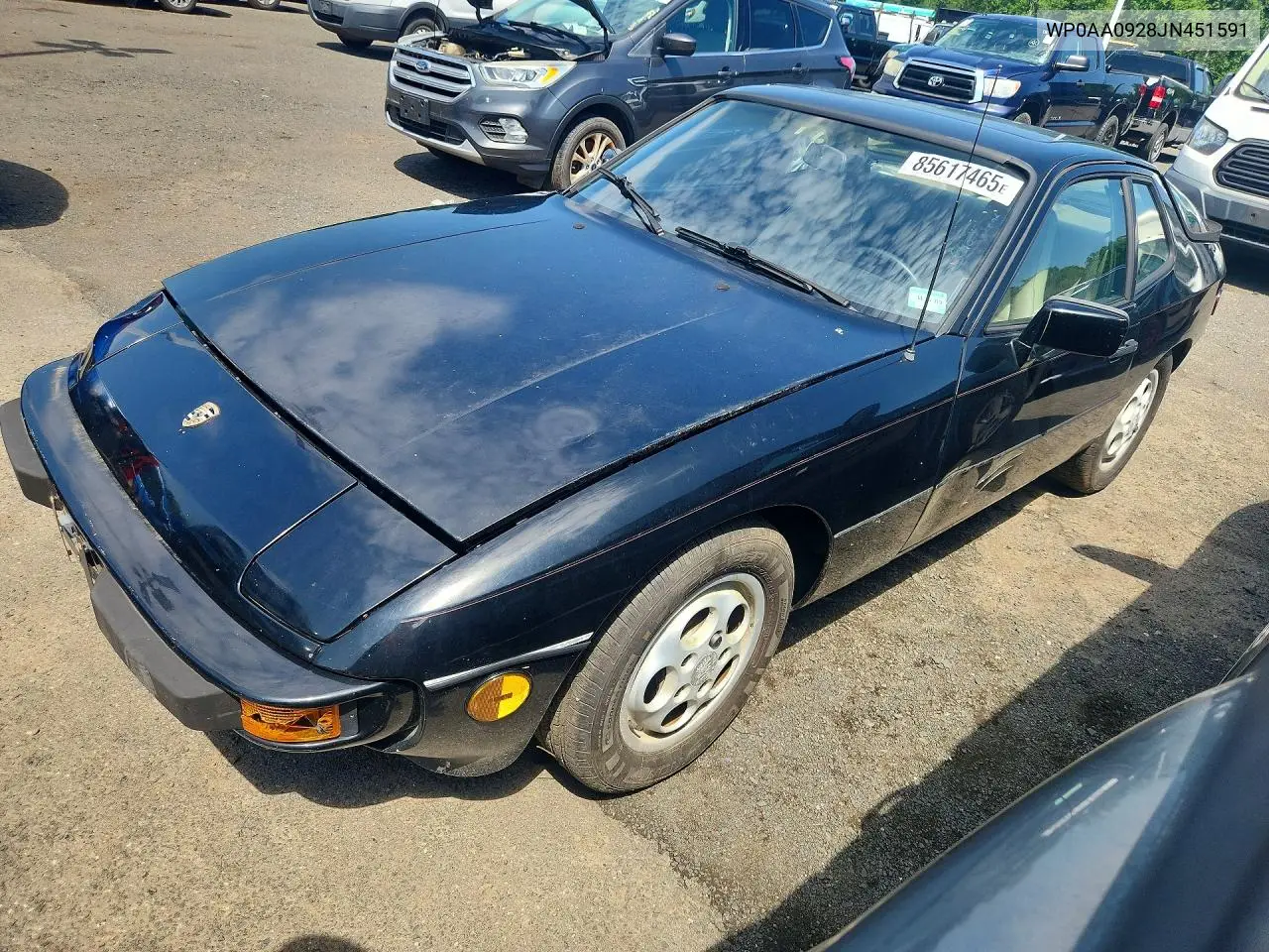 1988 Porsche 924 S VIN: WP0AA0928JN451591 Lot: 85617465