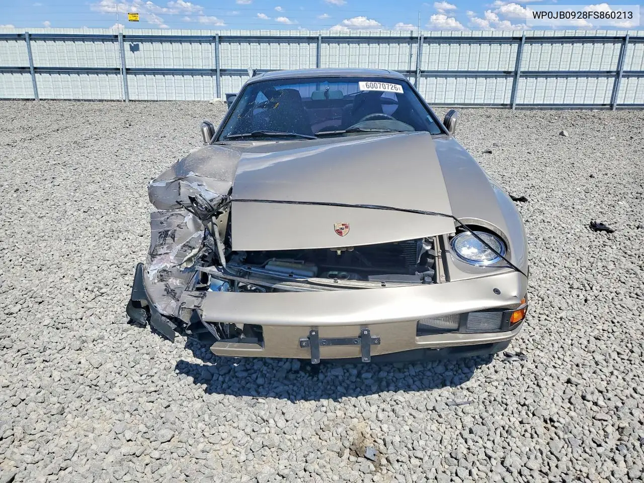 1985 Porsche 928 S VIN: WP0JB0928FS860213 Lot: 60070726