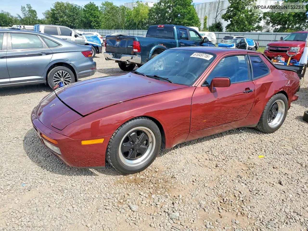 1986 Porsche 944 VIN: WP0AA0952GN153234 Lot: 61049716