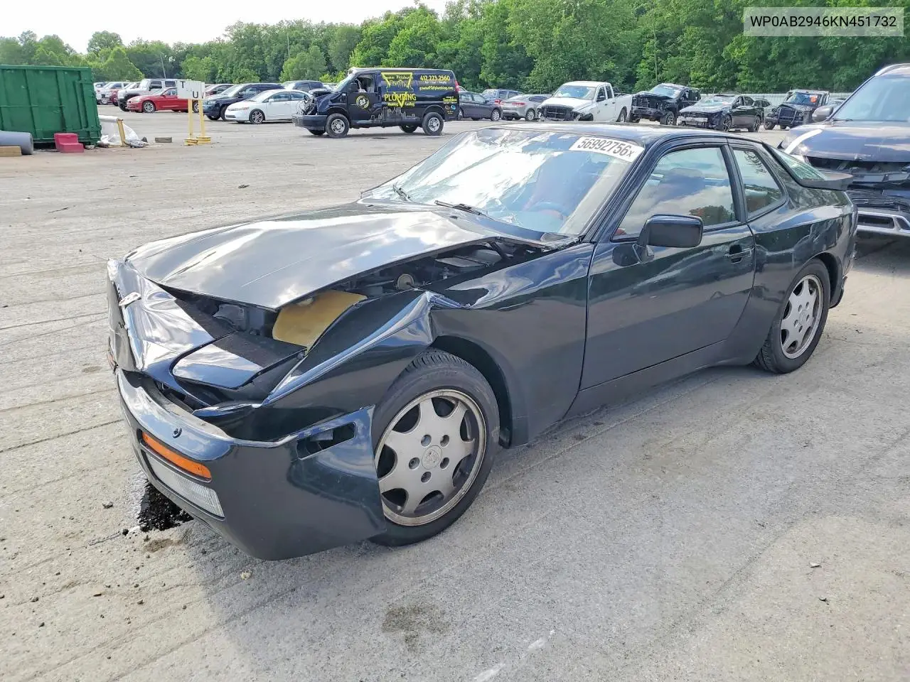 1989 Porsche 944 S-2 VIN: WP0AB2946KN451732 Lot: 56992756