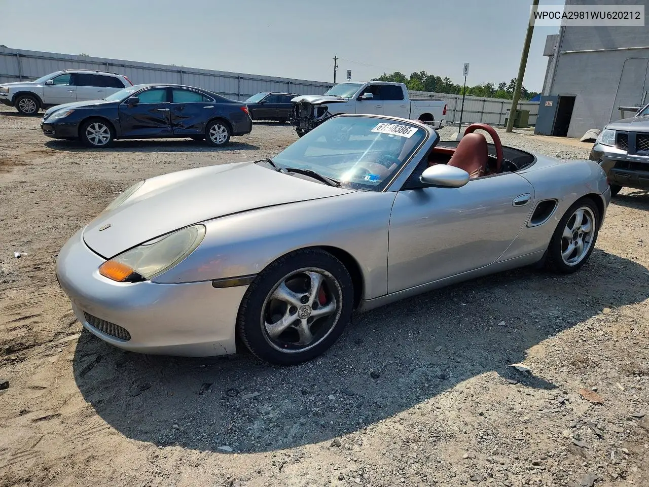 1998 Porsche Boxster VIN: WP0CA2981WU620212 Lot: 61248386