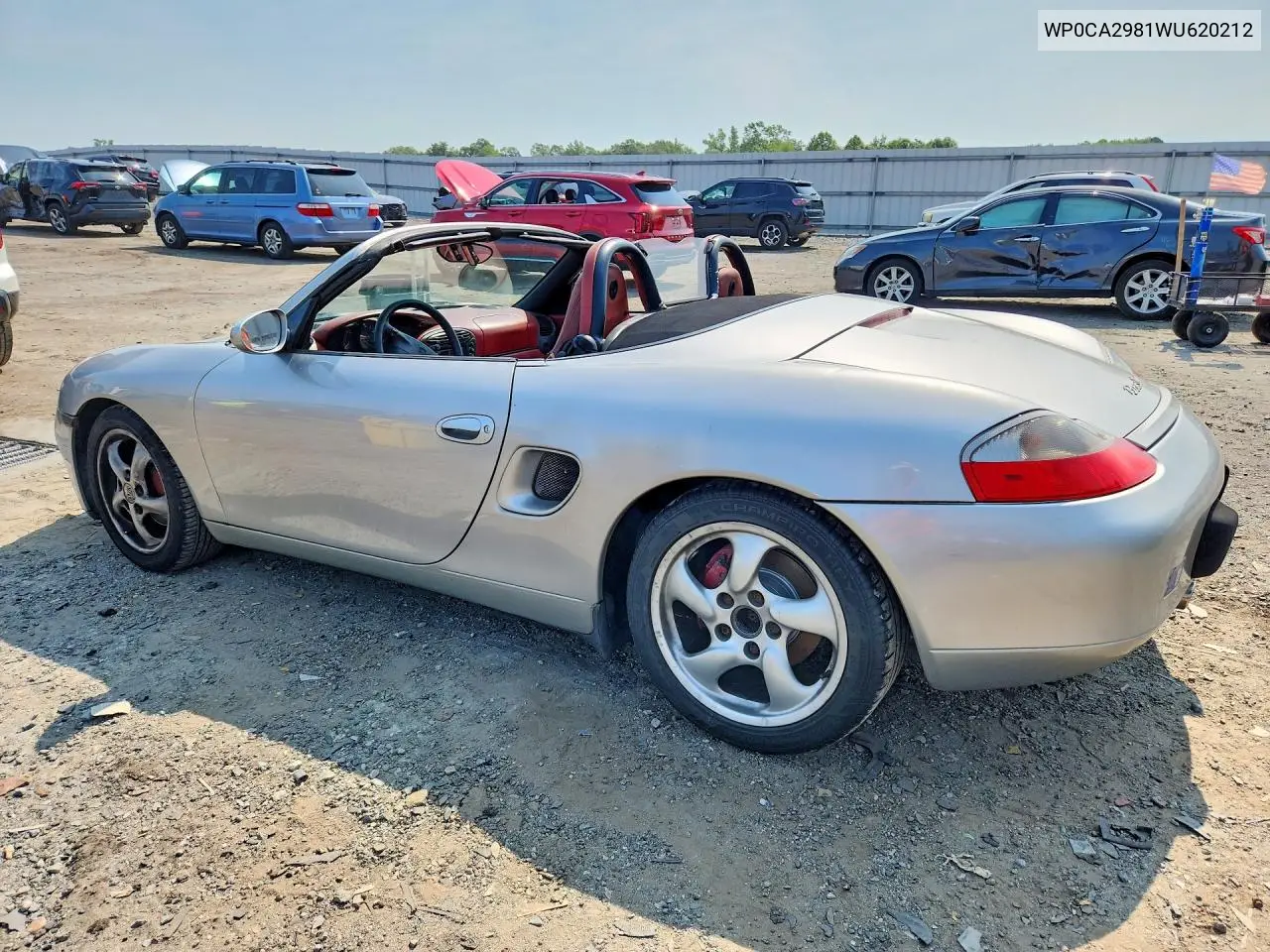 1998 Porsche Boxster VIN: WP0CA2981WU620212 Lot: 61248386