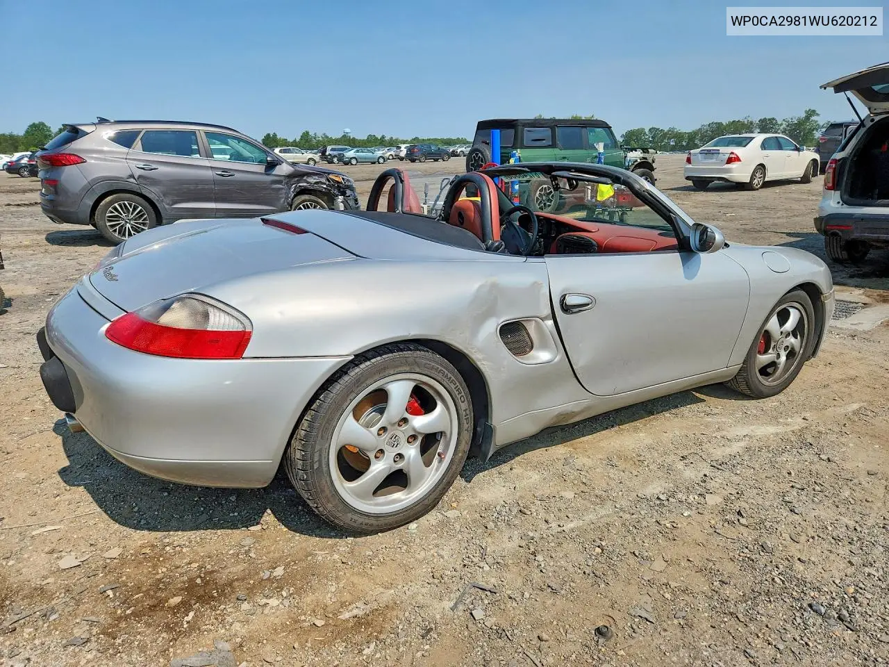 1998 Porsche Boxster VIN: WP0CA2981WU620212 Lot: 61248386