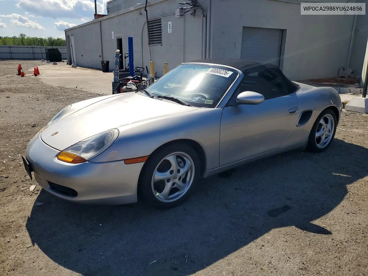 2000 Porsche Boxster VIN: WP0CA2986YU624856 Lot: 50088226