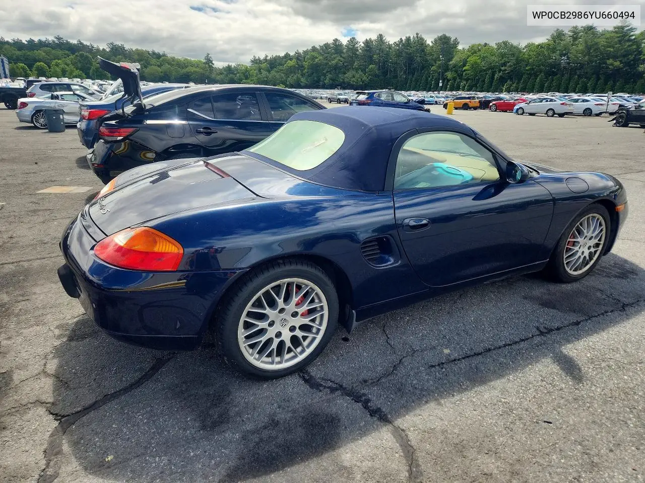 2000 Porsche Boxster S VIN: WP0CB2986YU660494 Lot: 55522256