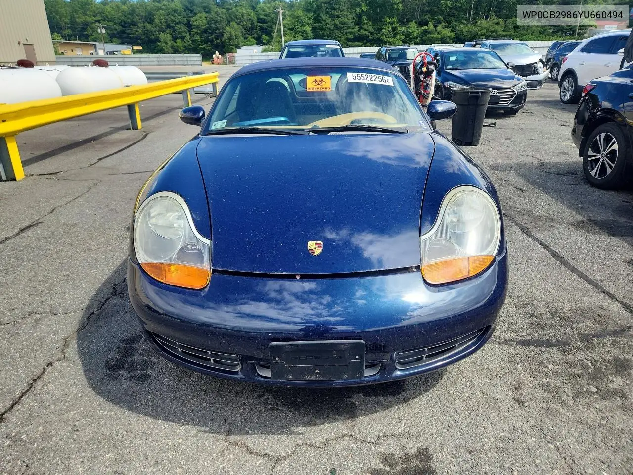 2000 Porsche Boxster S VIN: WP0CB2986YU660494 Lot: 55522256