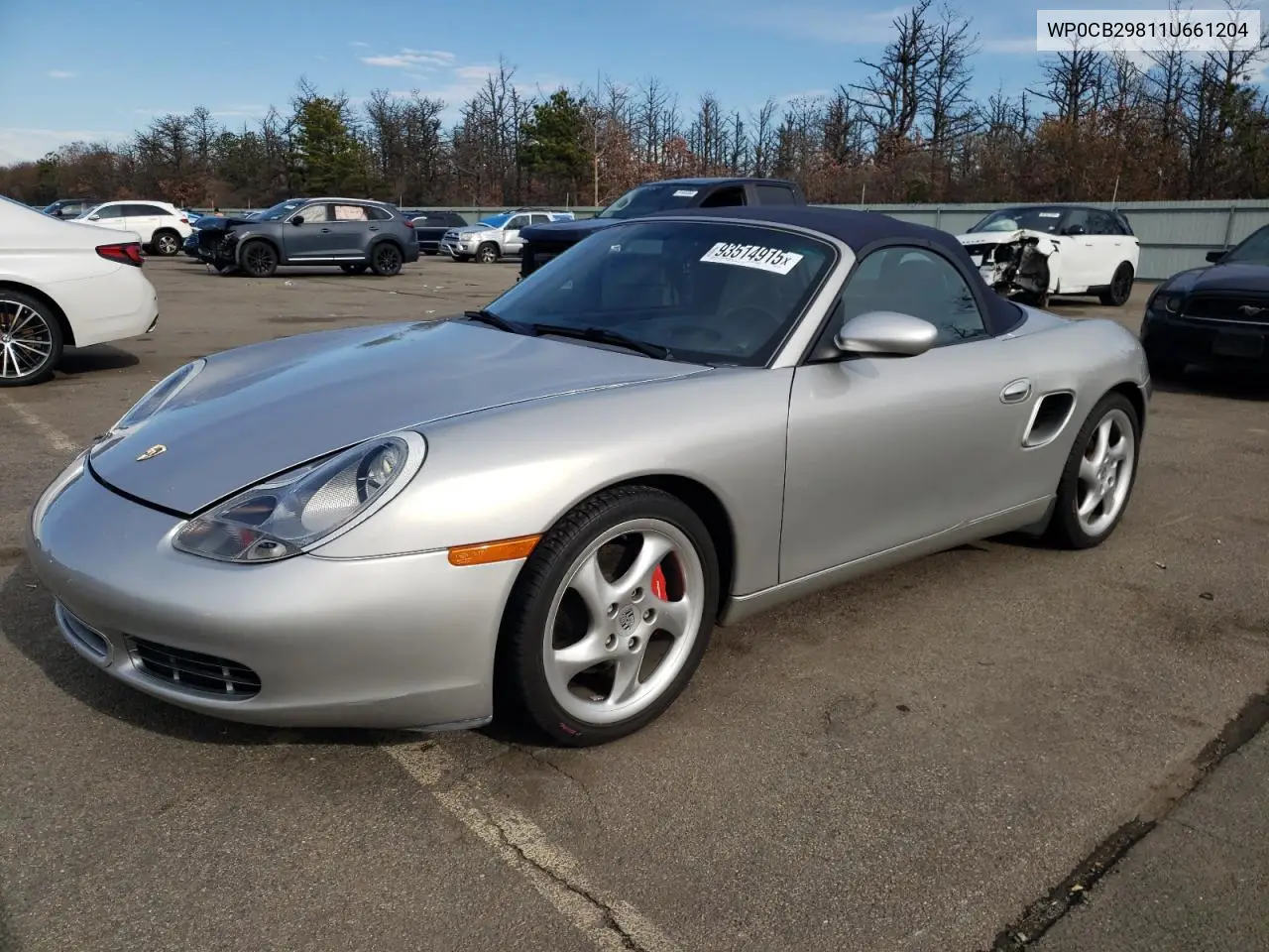 2001 Porsche Boxster S VIN: WP0CB29811U661204 Lot: 93514915
