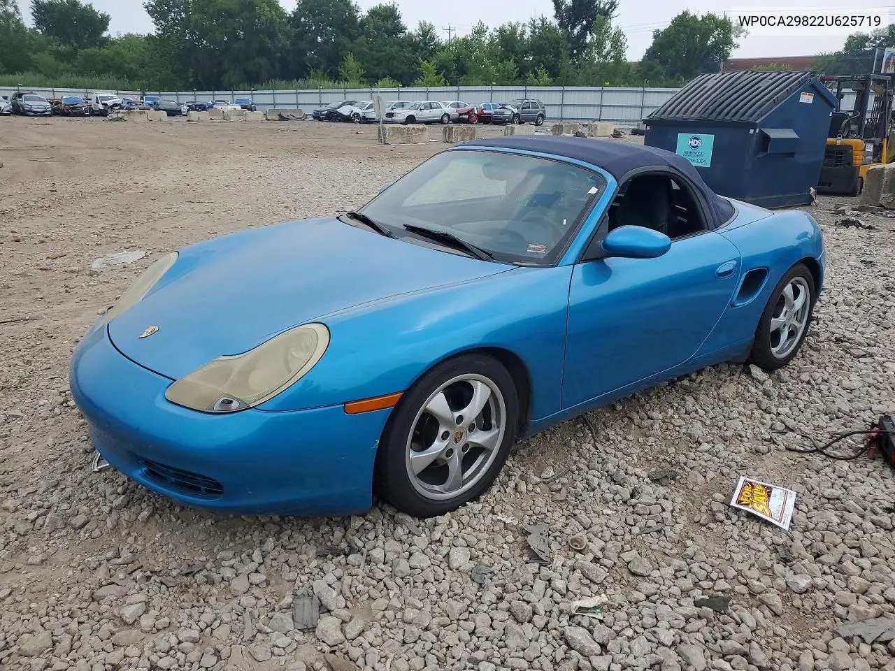 2002 Porsche Boxster VIN: WP0CA29822U625719 Lot: 61511816