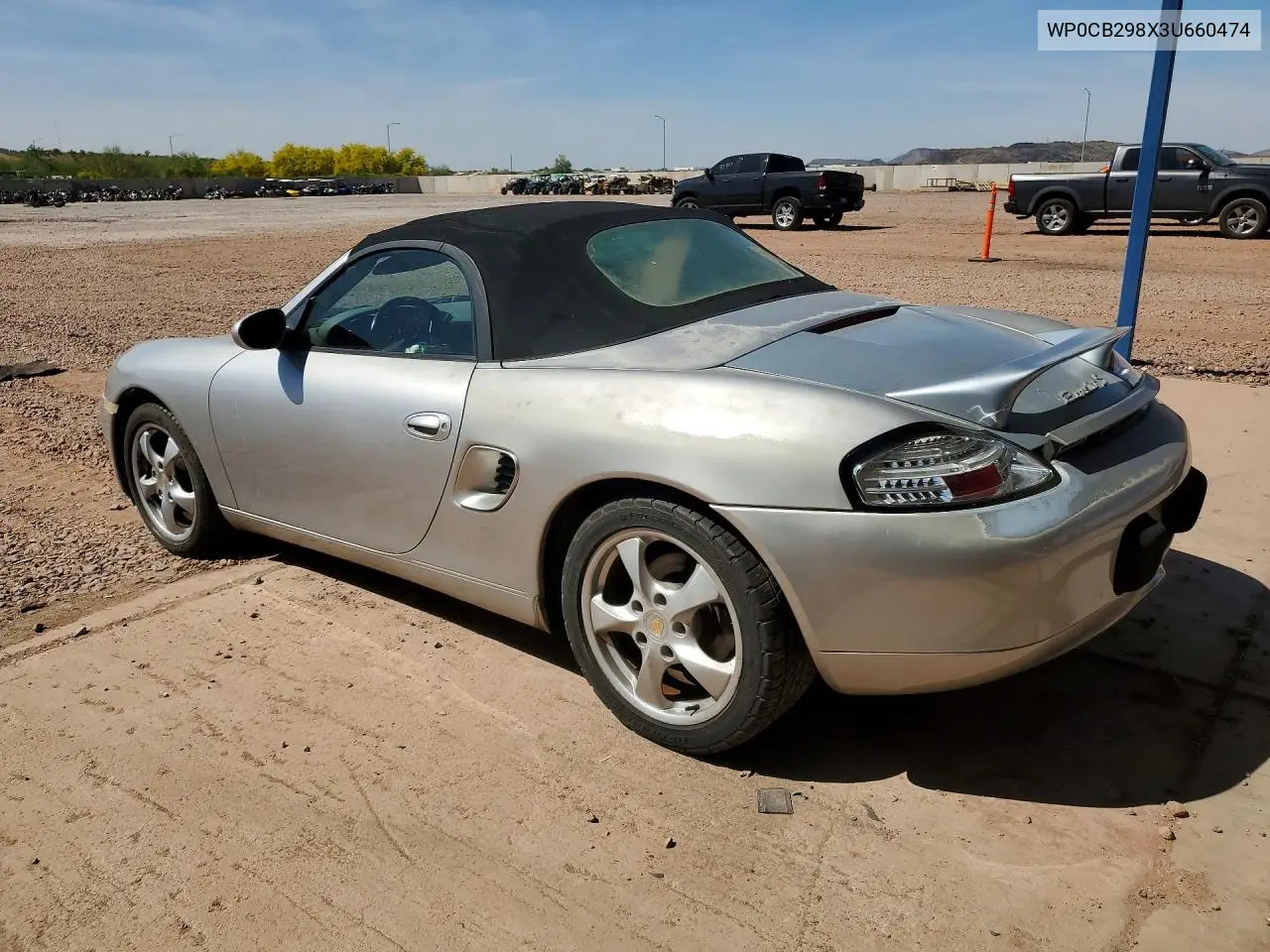 2003 Porsche Boxster S VIN: WP0CB298X3U660474 Lot: 48568196