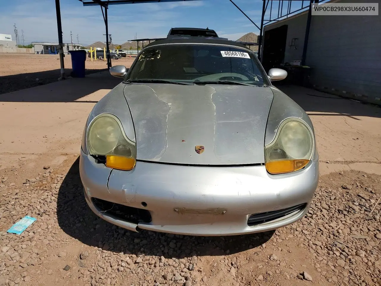 2003 Porsche Boxster S VIN: WP0CB298X3U660474 Lot: 48568196
