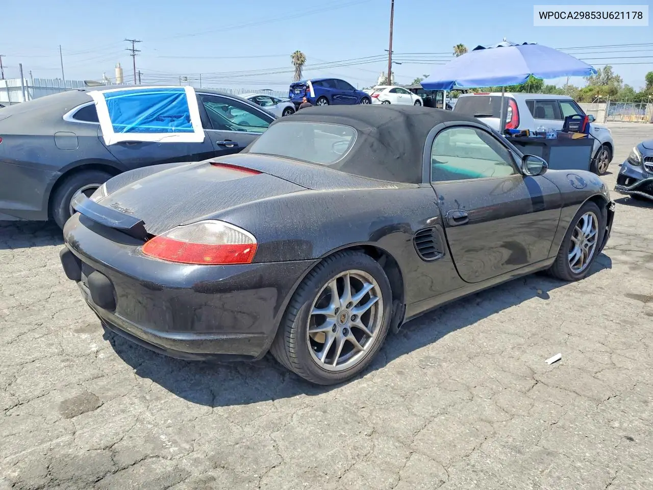 2003 Porsche Boxster VIN: WP0CA29853U621178 Lot: 58125646