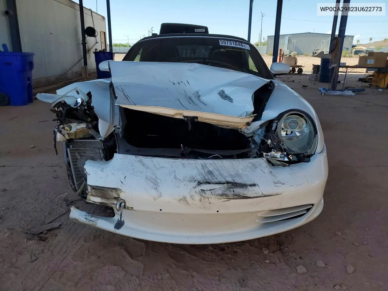 2003 Porsche Boxster VIN: WP0CA29823U622773 Lot: 59731646