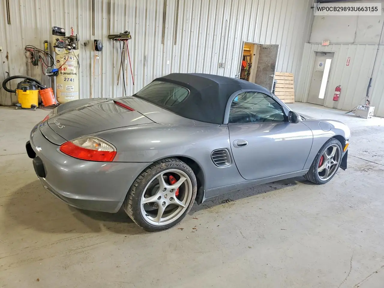 2003 Porsche Boxster S VIN: WP0CB29893U663155 Lot: 60243036