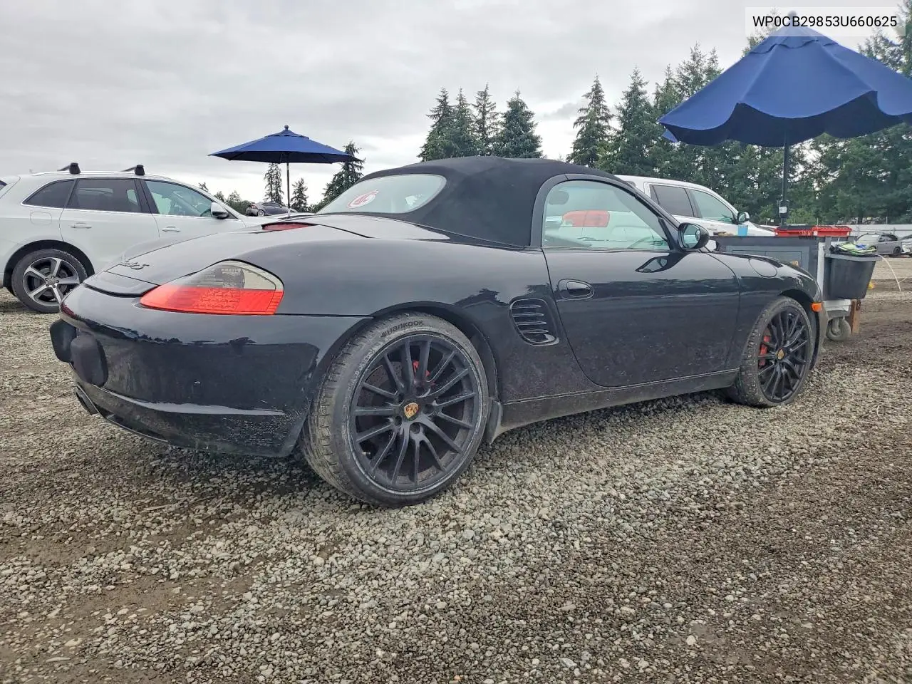 2003 Porsche Boxster S VIN: WP0CB29853U660625 Lot: 61613996