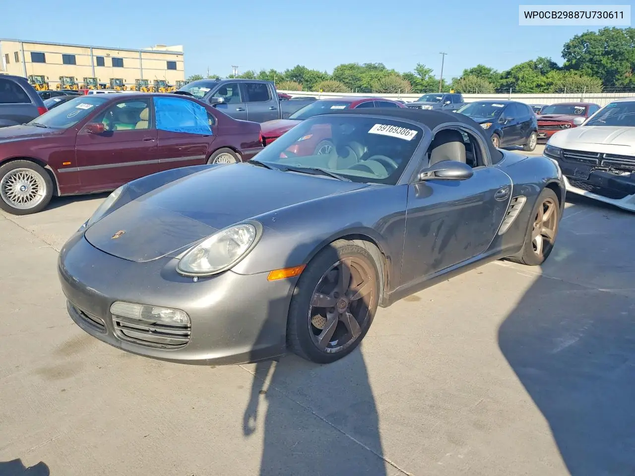 2007 Porsche Boxster S VIN: WP0CB29887U730611 Lot: 59169386