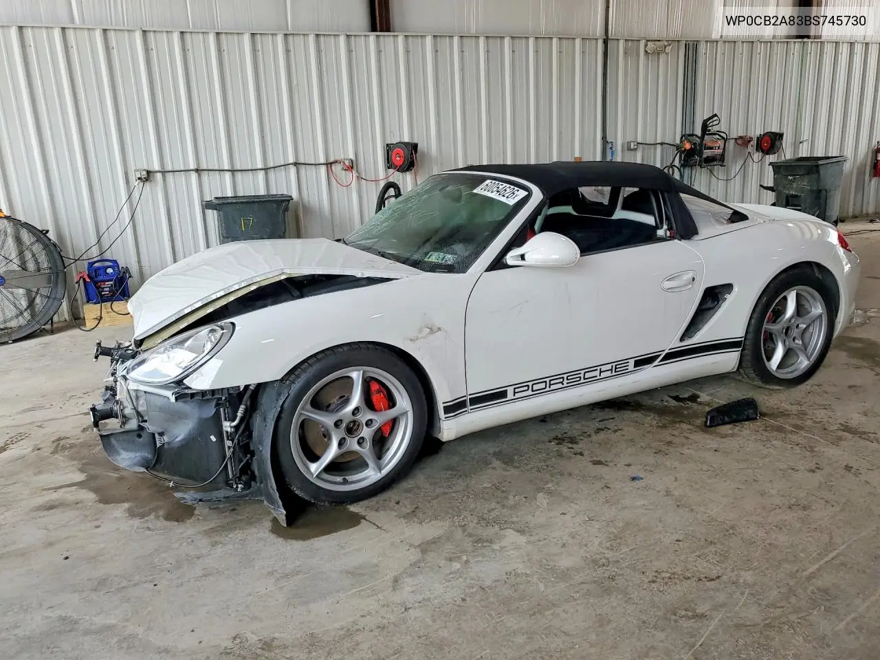 2011 Porsche Boxster S VIN: WP0CB2A83BS745730 Lot: 60054626