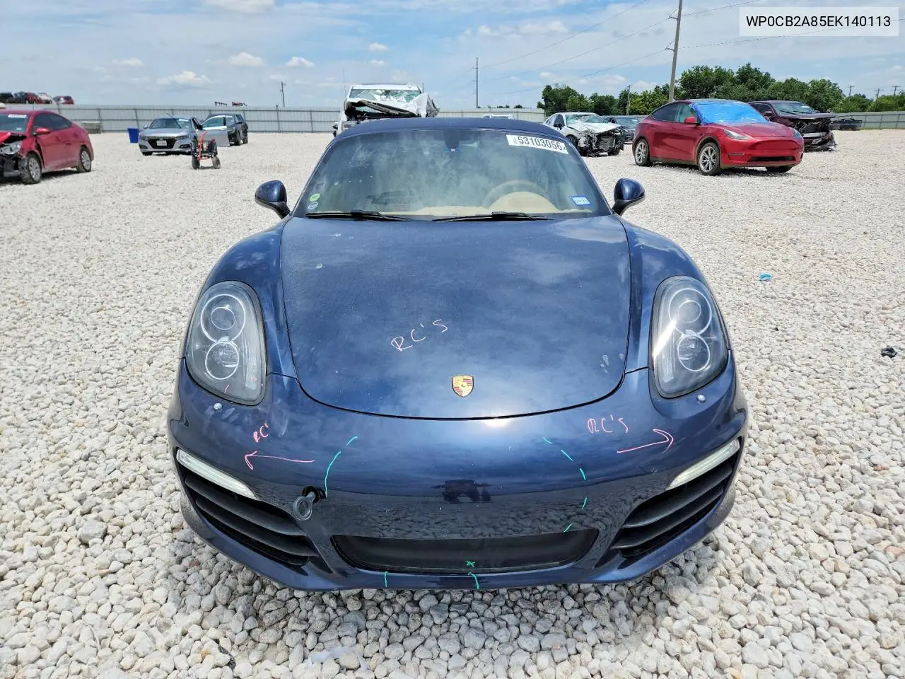 2014 Porsche Boxster S VIN: WP0CB2A85EK140113 Lot: 53103056