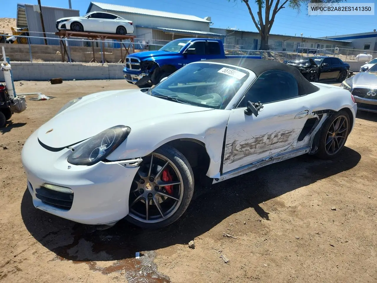 2014 Porsche Boxster S VIN: WP0CB2A82ES141350 Lot: 55150636