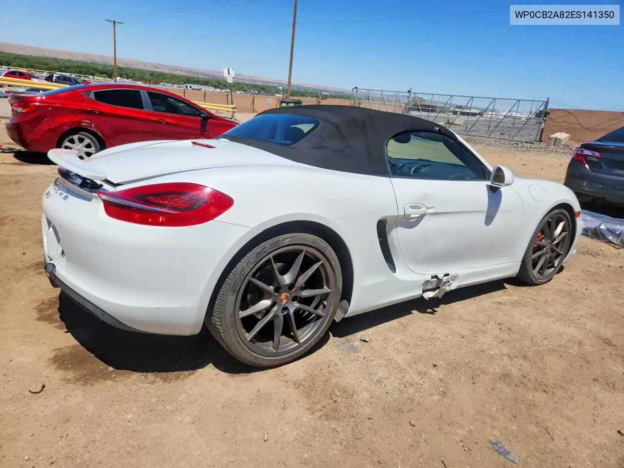 2014 Porsche Boxster S VIN: WP0CB2A82ES141350 Lot: 55150636