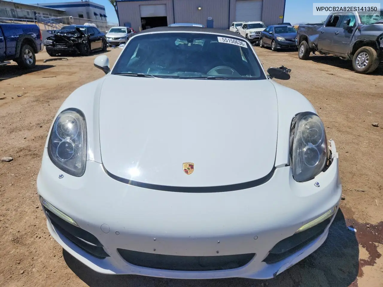 2014 Porsche Boxster S VIN: WP0CB2A82ES141350 Lot: 55150636