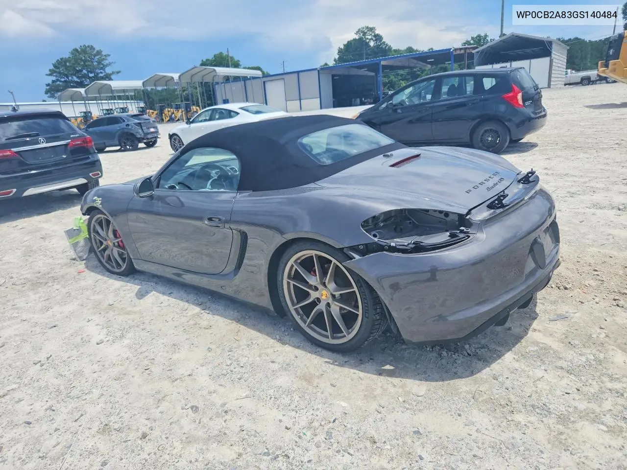 2016 Porsche Boxster VIN: WP0CB2A83GS140484 Lot: 57831386