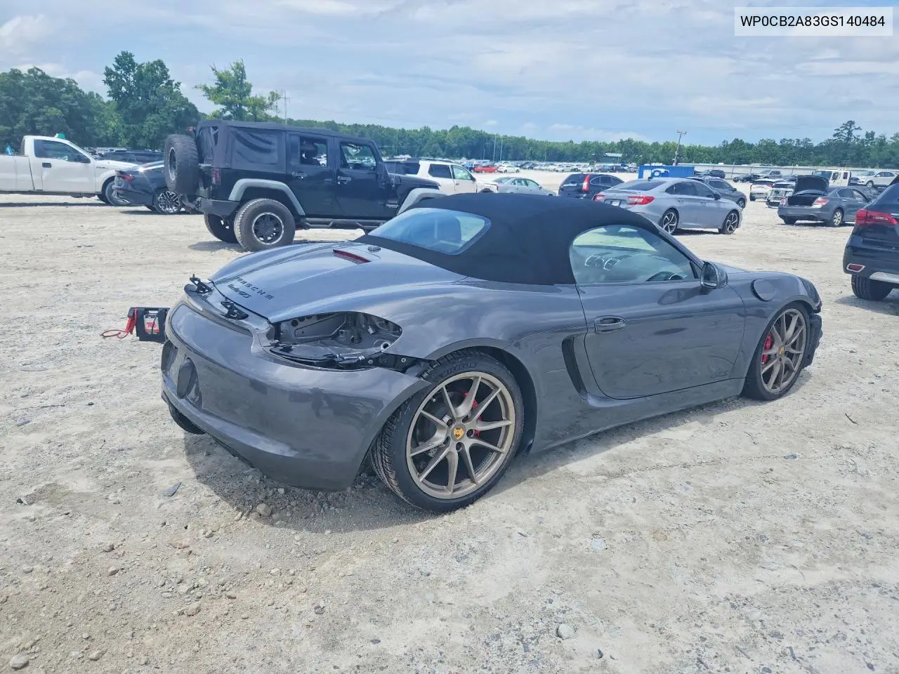 2016 Porsche Boxster VIN: WP0CB2A83GS140484 Lot: 57831386