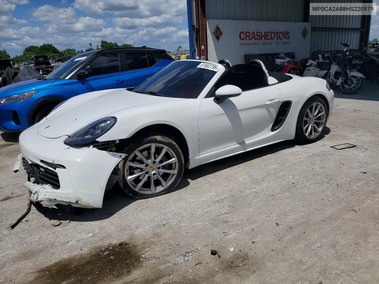 2017 Porsche Boxster VIN: WP0CA2A88HS220979 Lot: 51662796