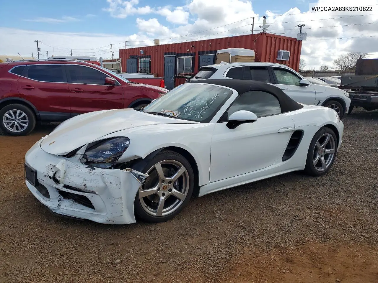 2019 Porsche Boxster Base VIN: WP0CA2A83KS210822 Lot: 54010296