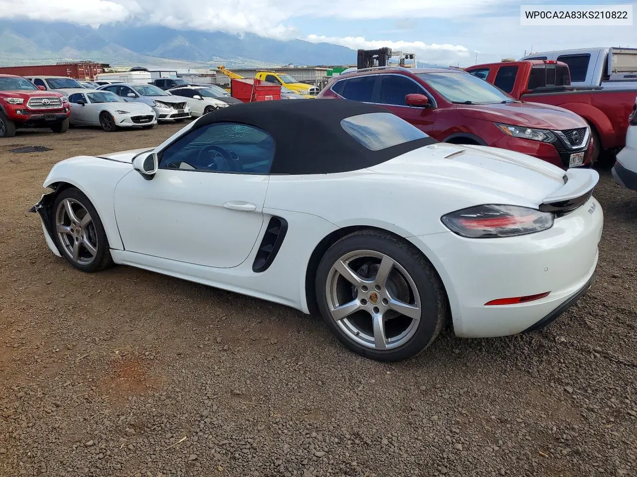 2019 Porsche Boxster Base VIN: WP0CA2A83KS210822 Lot: 54010296