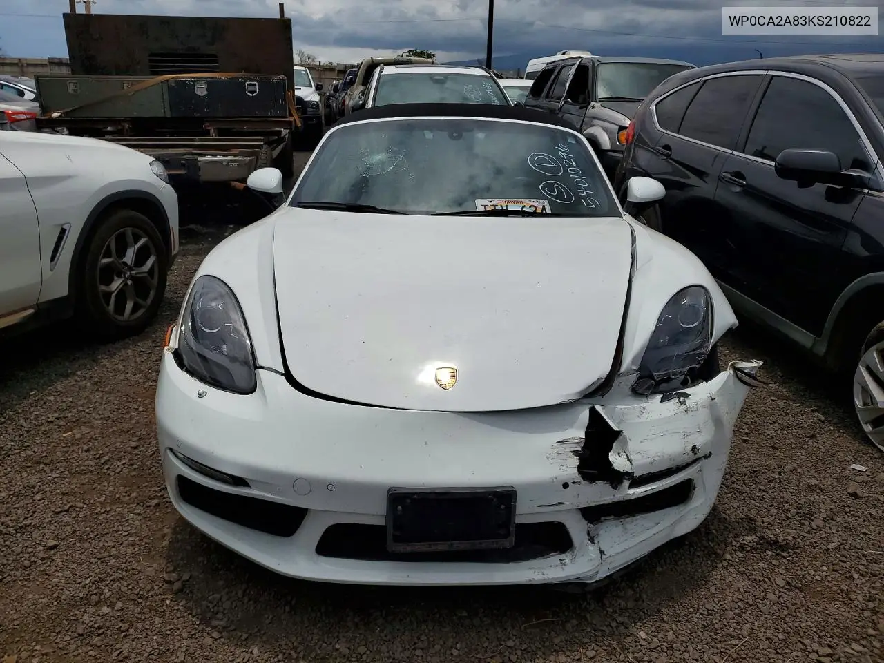 2019 Porsche Boxster Base VIN: WP0CA2A83KS210822 Lot: 54010296