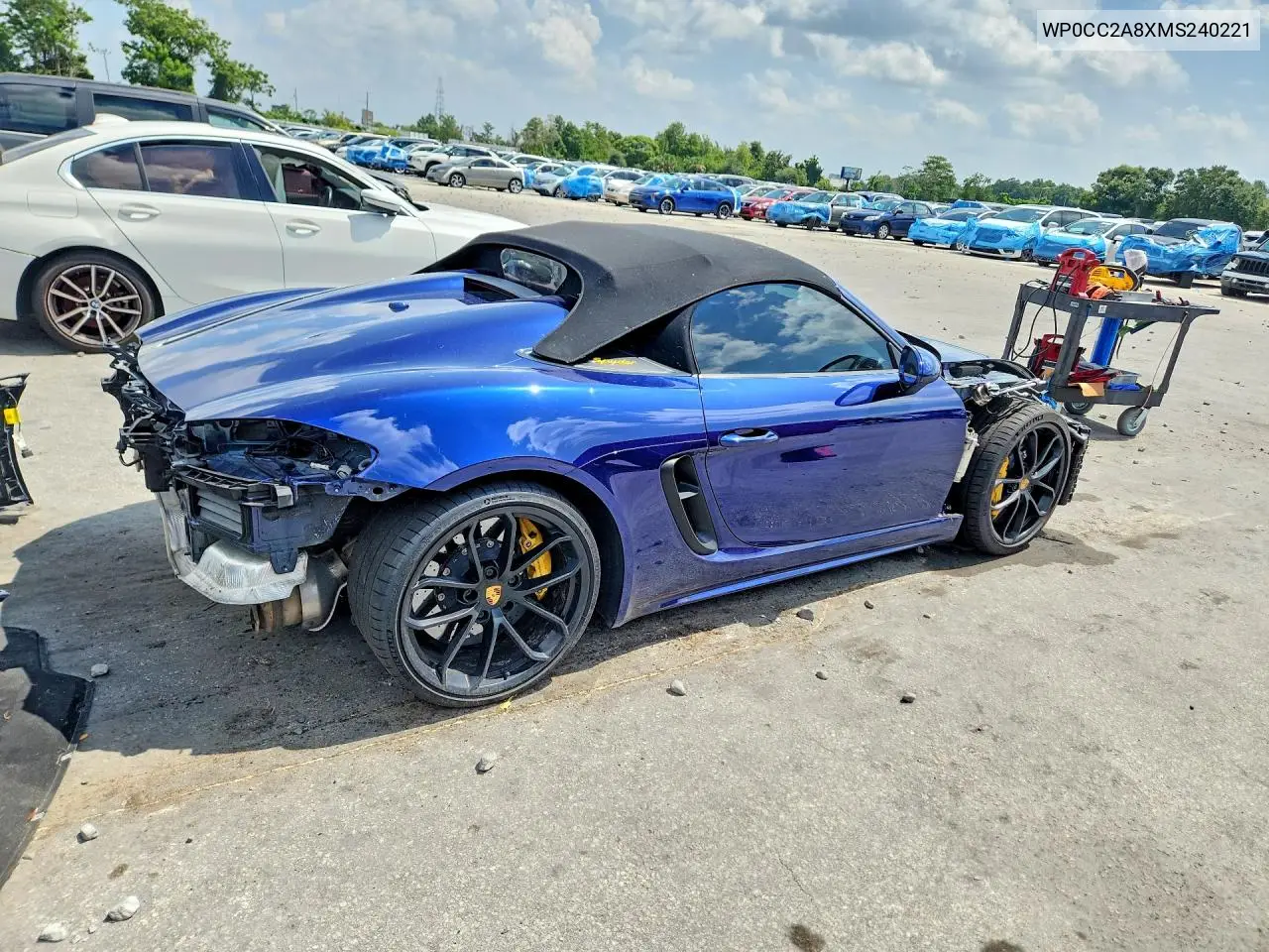 2021 Porsche Boxster Spyder VIN: WP0CC2A8XMS240221 Lot: 61367176