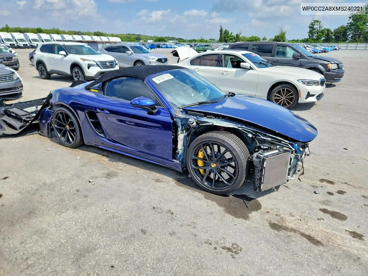 2021 Porsche Boxster Spyder VIN: WP0CC2A8XMS240221 Lot: 61367176