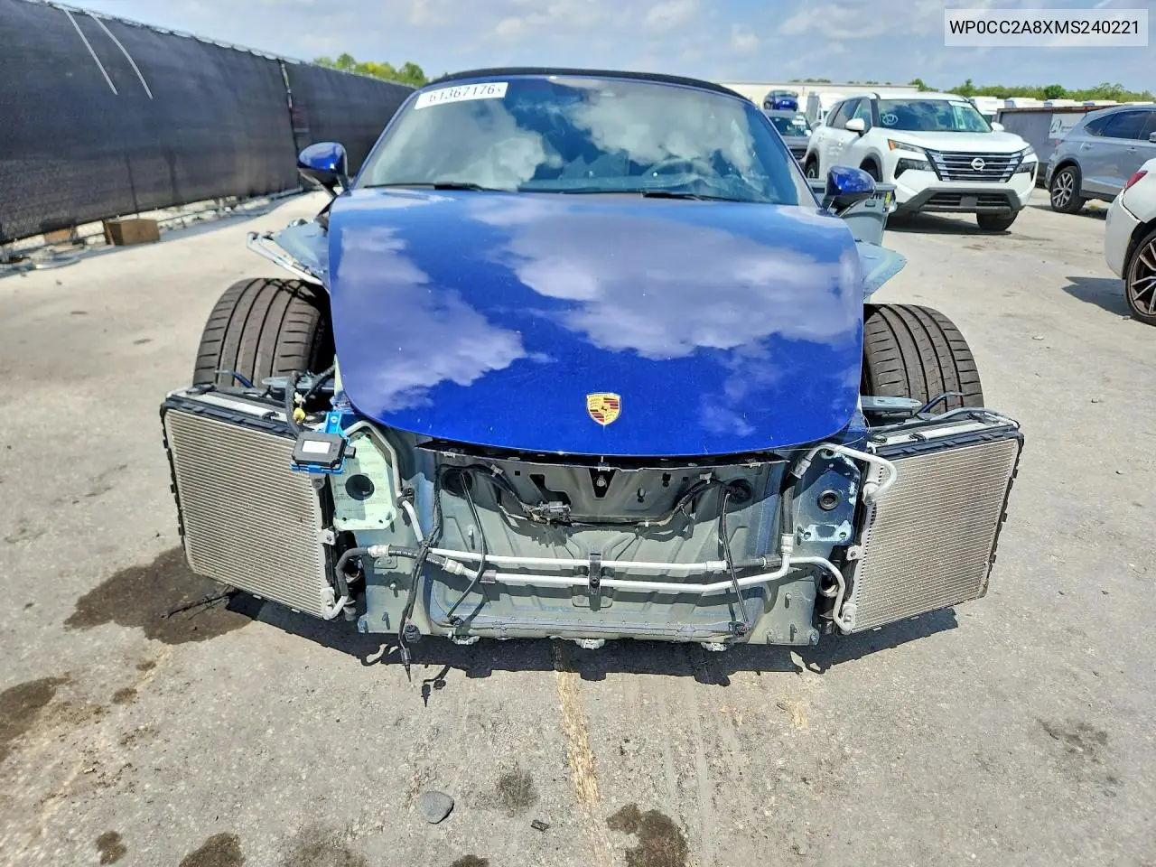 2021 Porsche Boxster Spyder VIN: WP0CC2A8XMS240221 Lot: 61367176