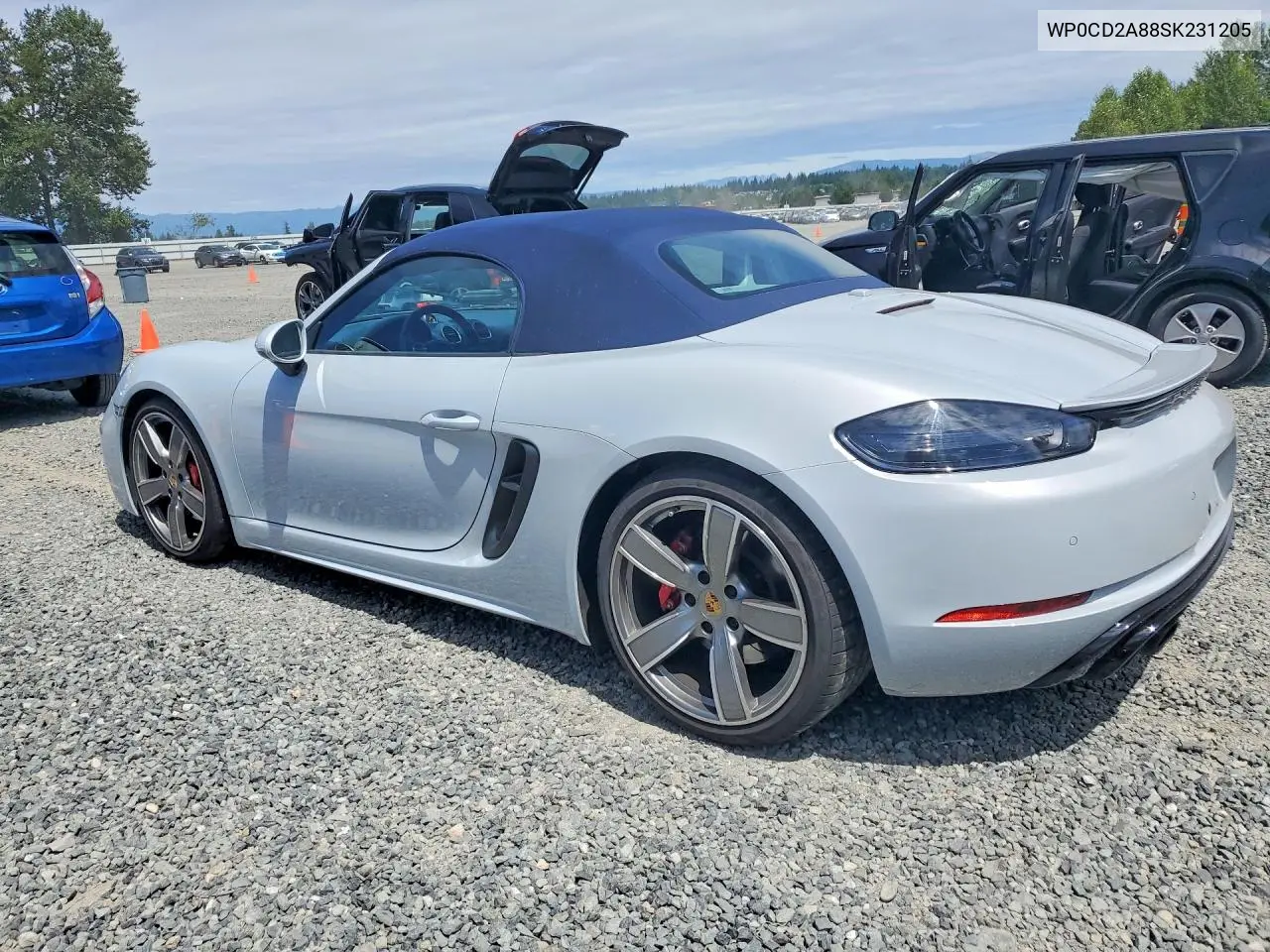 2025 Porsche Boxster Gts VIN: WP0CD2A88SK231205 Lot: 60000796