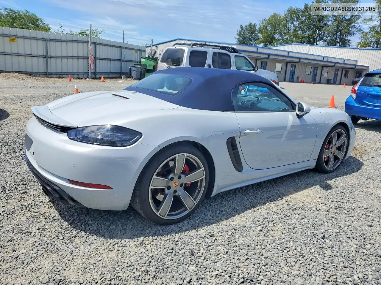 2025 Porsche Boxster Gts VIN: WP0CD2A88SK231205 Lot: 60000796