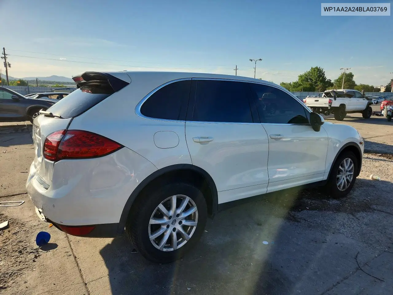 2011 Porsche Cayenne VIN: WP1AA2A24BLA03769 Lot: 57539986