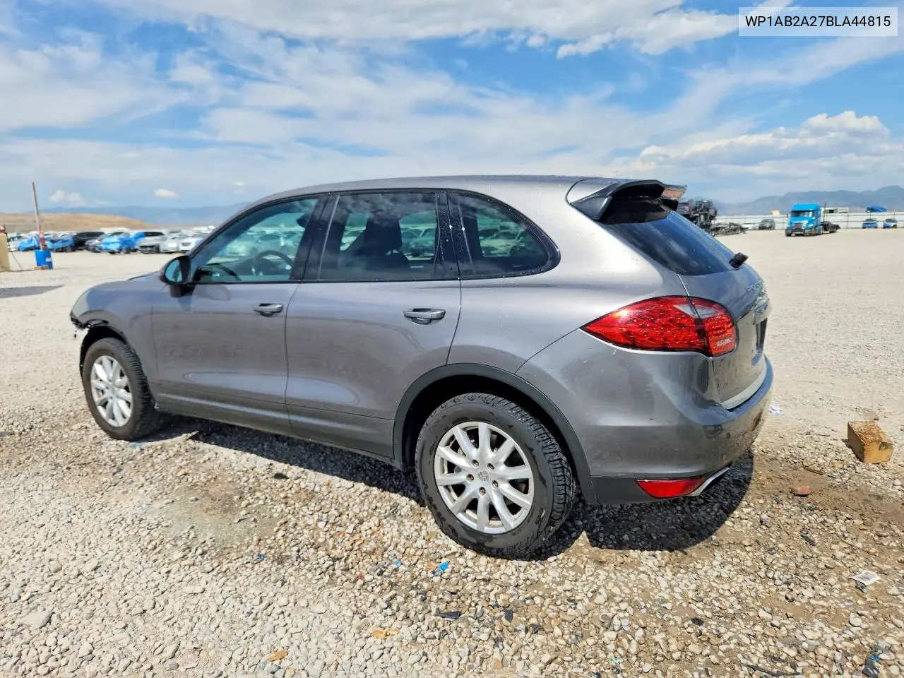 2011 Porsche Cayenne S VIN: WP1AB2A27BLA44815 Lot: 59370096