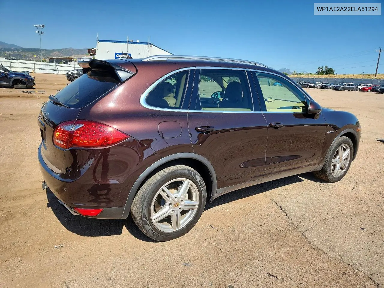 2014 Porsche Cayenne S Hybrid VIN: WP1AE2A22ELA51294 Lot: 60876056